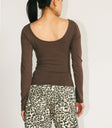 scoop back knit top