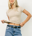 fitted shirt in oatmeal