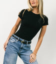 Short sleeves to in black