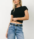 Knit top in black