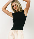 Short sleeves top in black