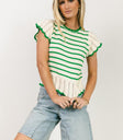 Knit top in green
