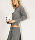 Plain color top in grey