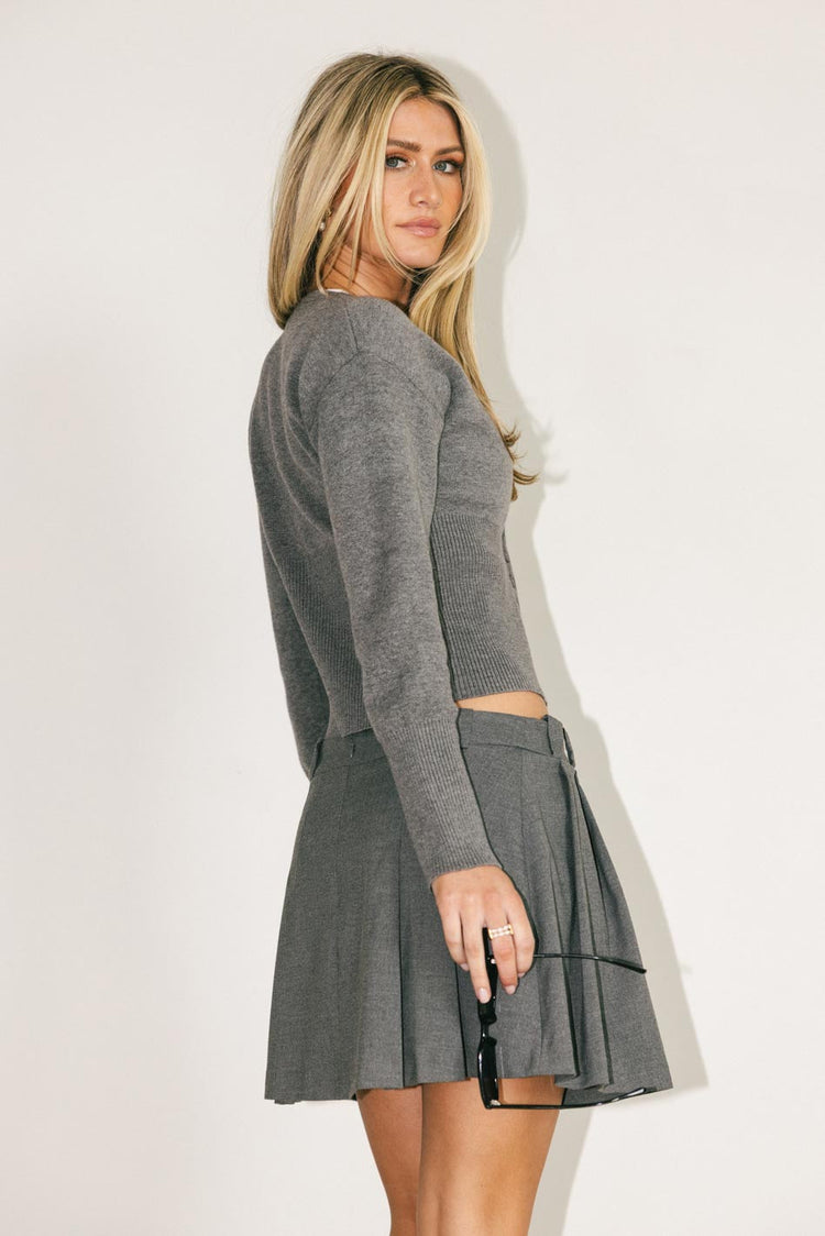Long sleeves top in grey