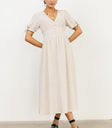 Polka dots dress in cream