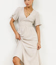 V-Neck dress n cream