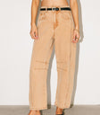 High rise denim in brown