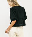 Woven blouse in black