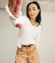 Knit top in cream