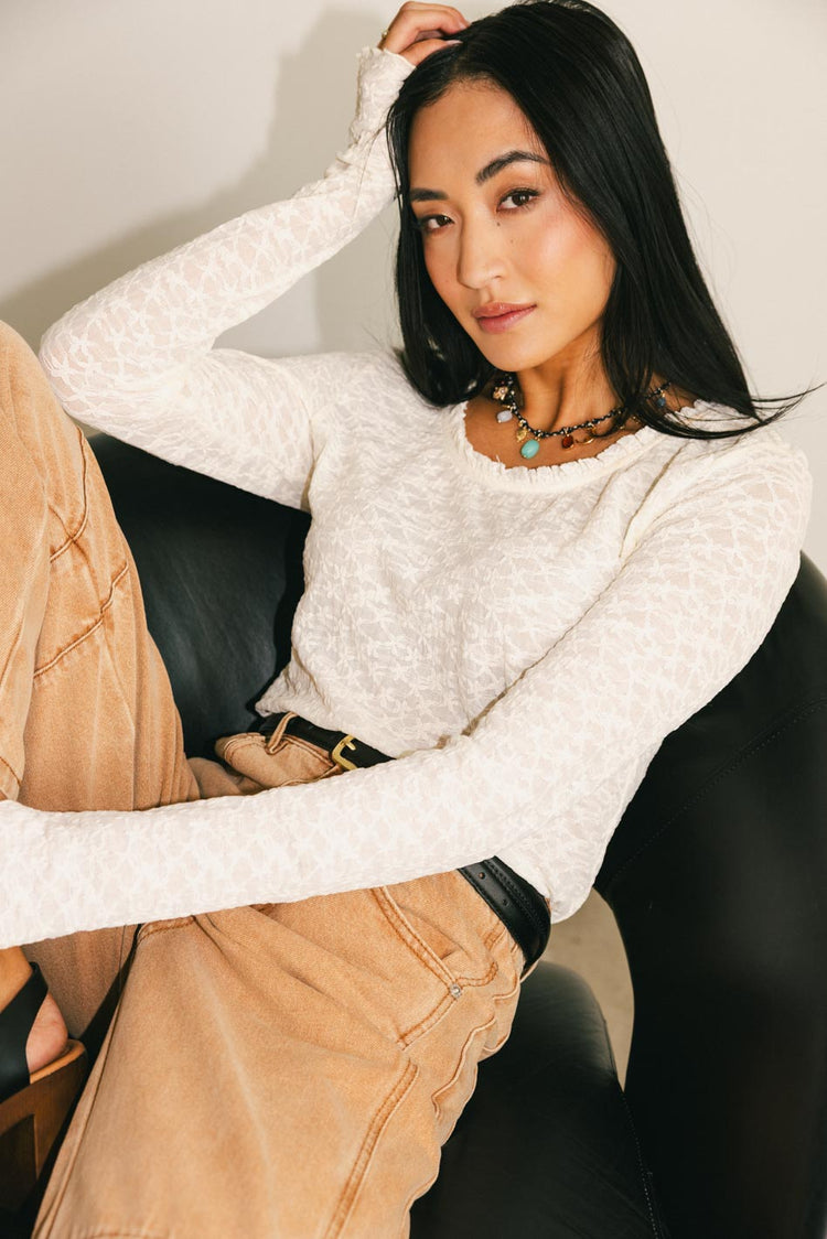 Lace top in cream