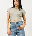 Cropped top in sage