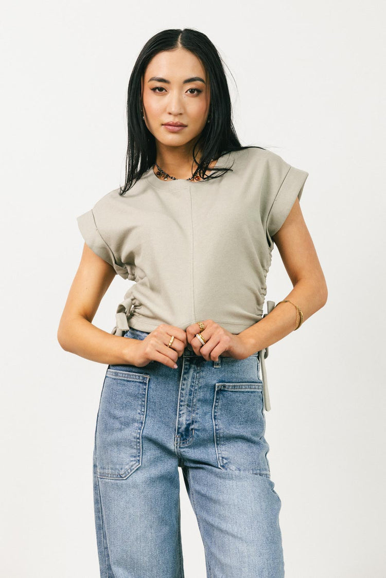 Knit top in sage