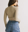 long sleeve brown top