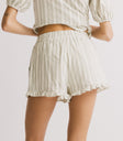 Green Striped Shorts