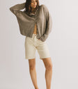 oversized brown cardigan
