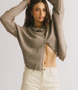 button front cardigan