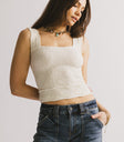 cream floral tank