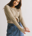 slight cropped button top