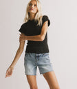 fitted black tee