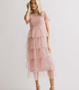 smocked bodice pink dress