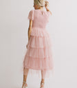 keyhole closure midi dress