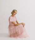 ruffle tulle dress