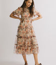 ruffle neckline dress