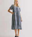 tiered denim dres