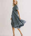 short sleeve midi dress