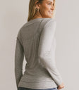 Plain color top in grey