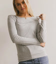 Knit top in grey
