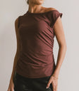 Short sleeves top in brown