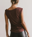 Plain color top in brown