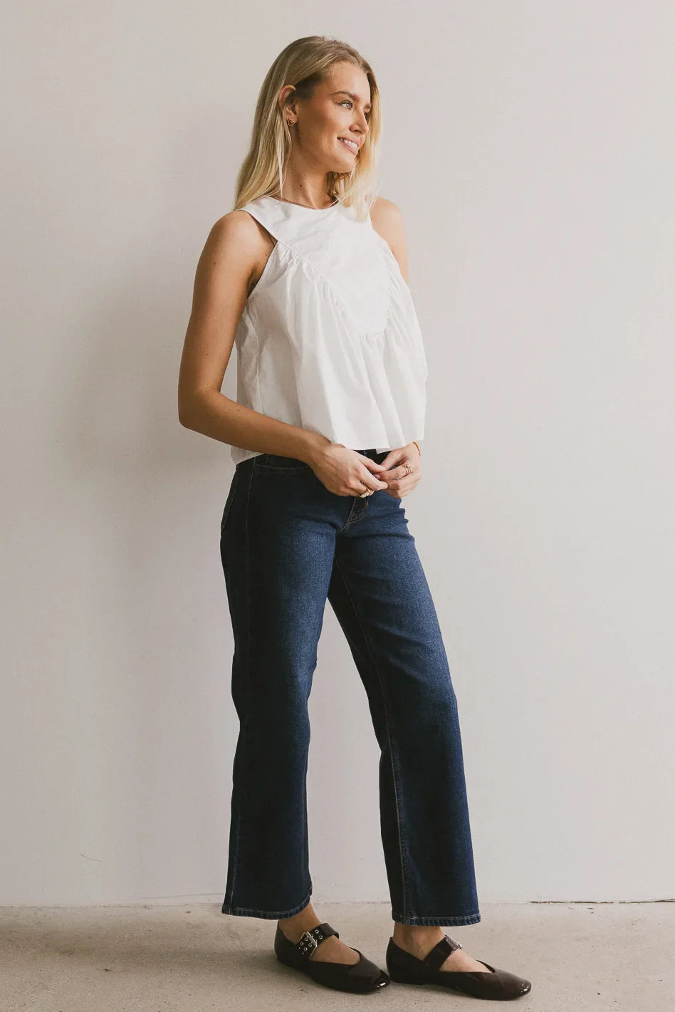 Cropped top in white