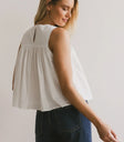 Woven blouse in white