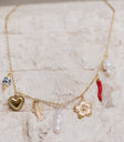 Charms gold necklace