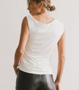 Plain color top in white
