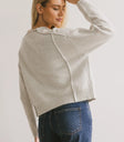 Knit sweater in grey