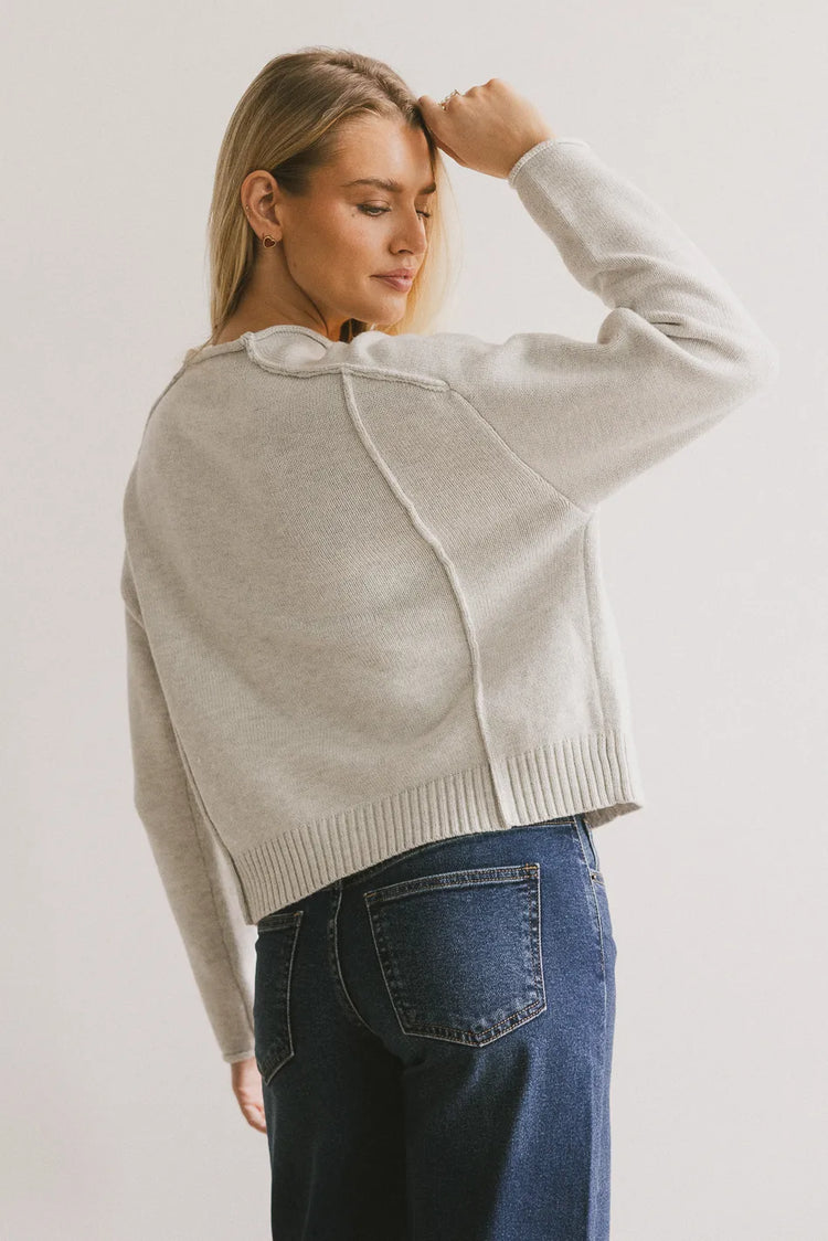 Knit sweater in grey
