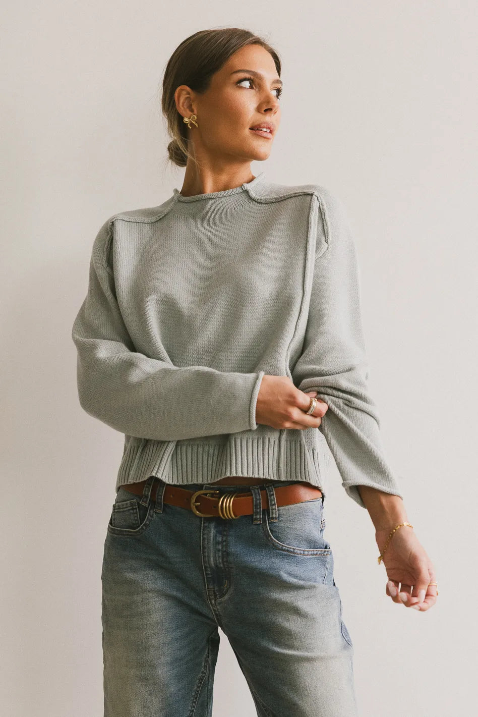 Long sleeves top in blue