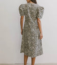 Denim leopard print dress