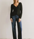 Knit top in black