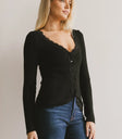 V-Neck top in black
