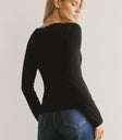 Plain color top in black
