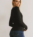Long sleeves top in black
