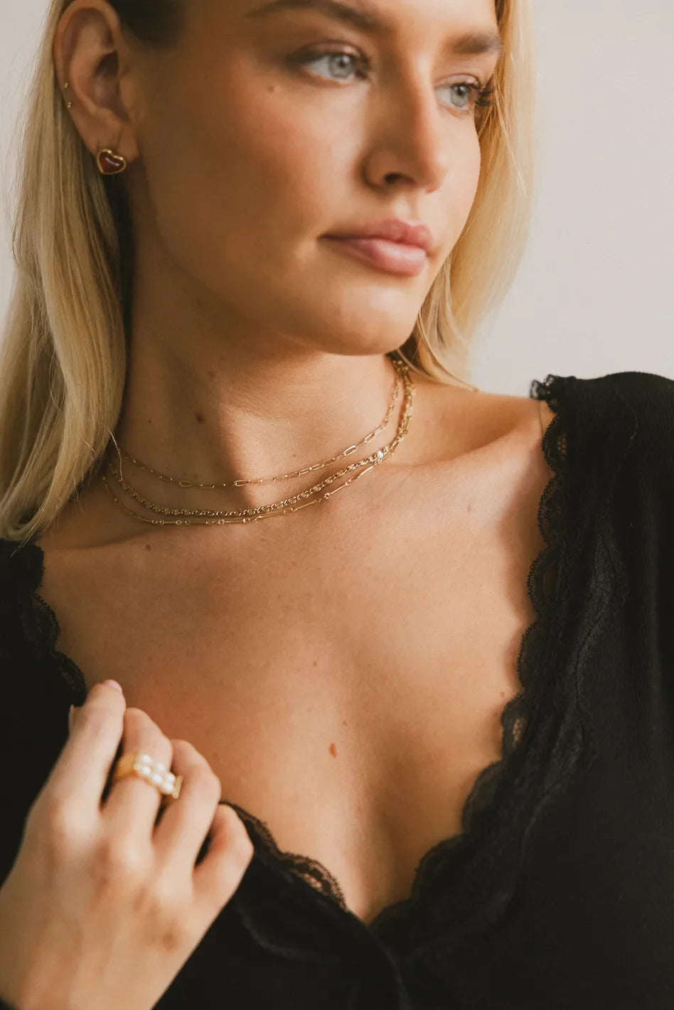 Three layered necklace