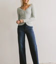 Knit top in blue