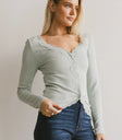 V-Neck top in blue