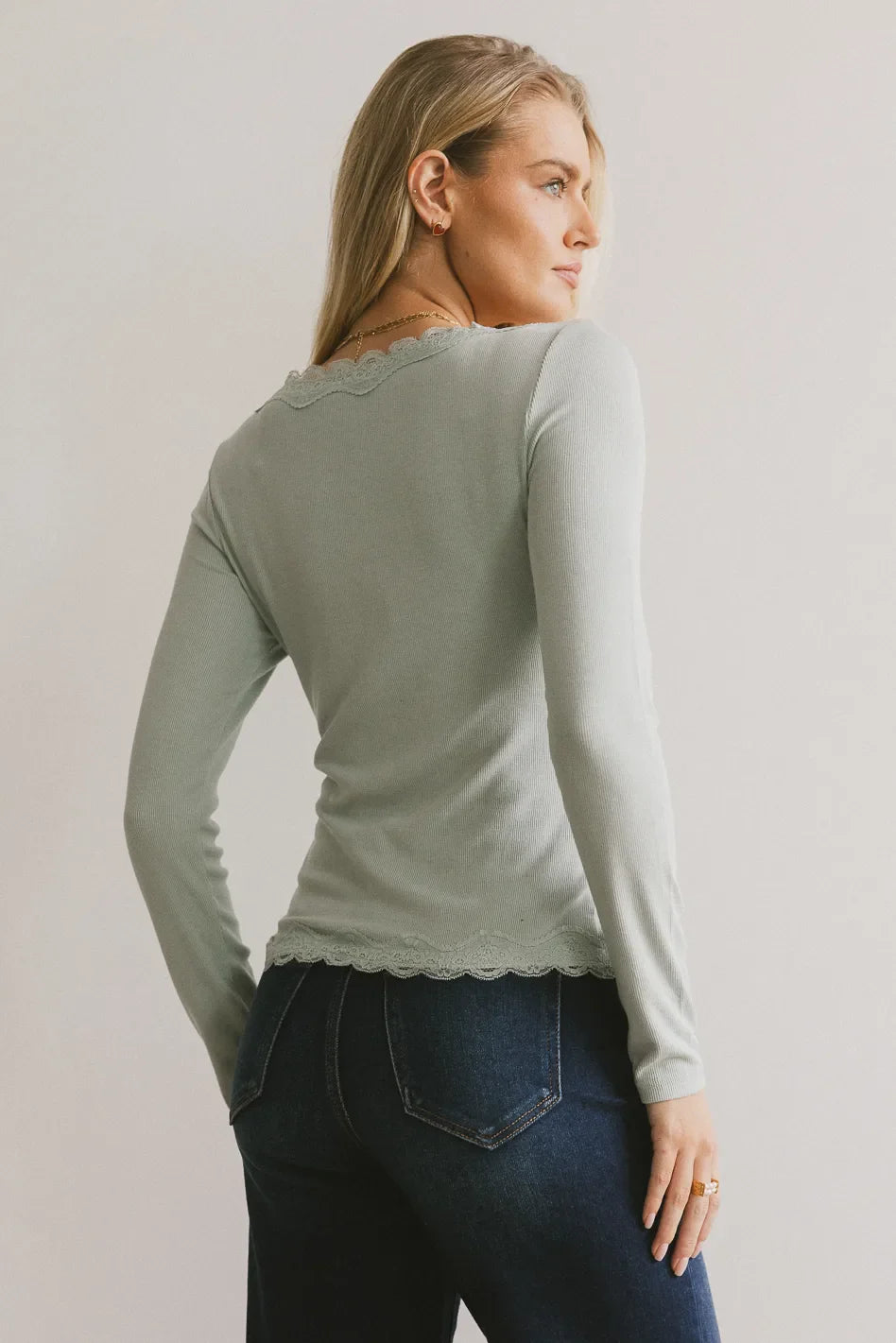 Ribbed top in blue