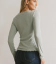 Ribbed top in blue